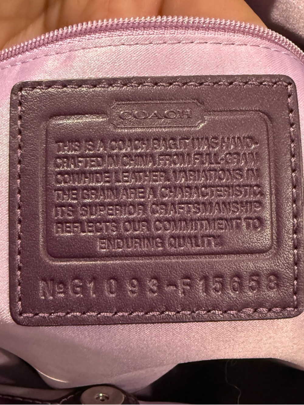 Coach Stitch Kisslock Carryall Satchel - Plum w/ Purse Pillow - Picture 5 of 7